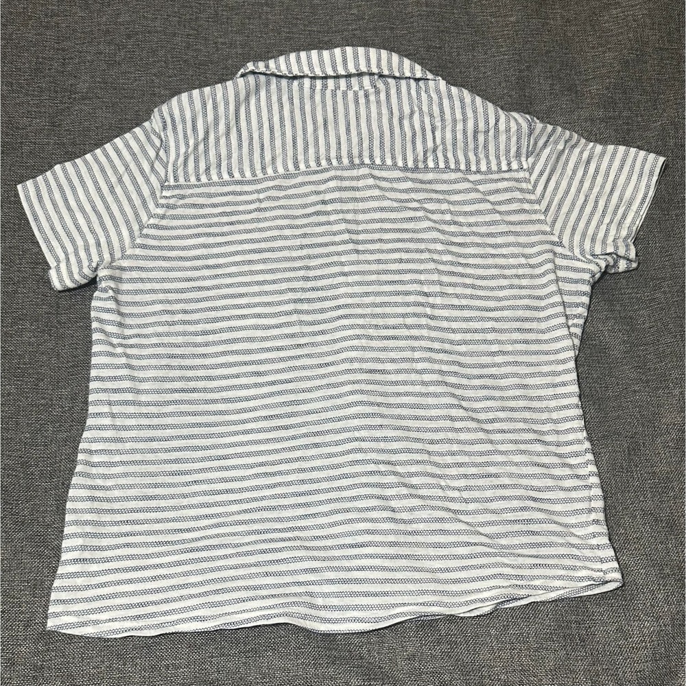 Goodfellow & Co Standard Fit Men's L Striped Short Sleeve Shirt - Picture 5 of 5